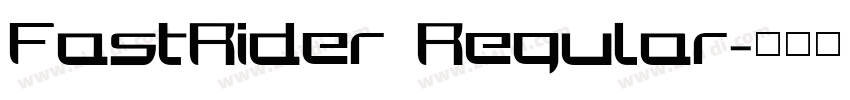 FastRider Regular字体转换